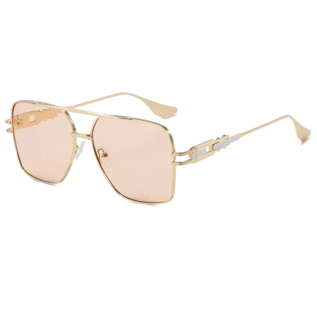 Cyrus Unisex Retro Double Bridge Metal Frame Aviator Sunglasses