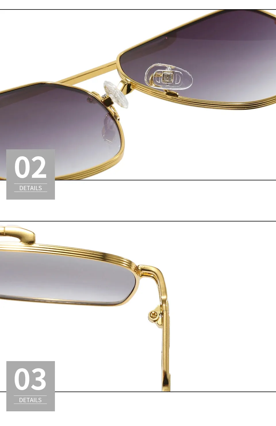 Cyrus Unisex Retro Double Bridge Metal Frame Aviator Sunglasses