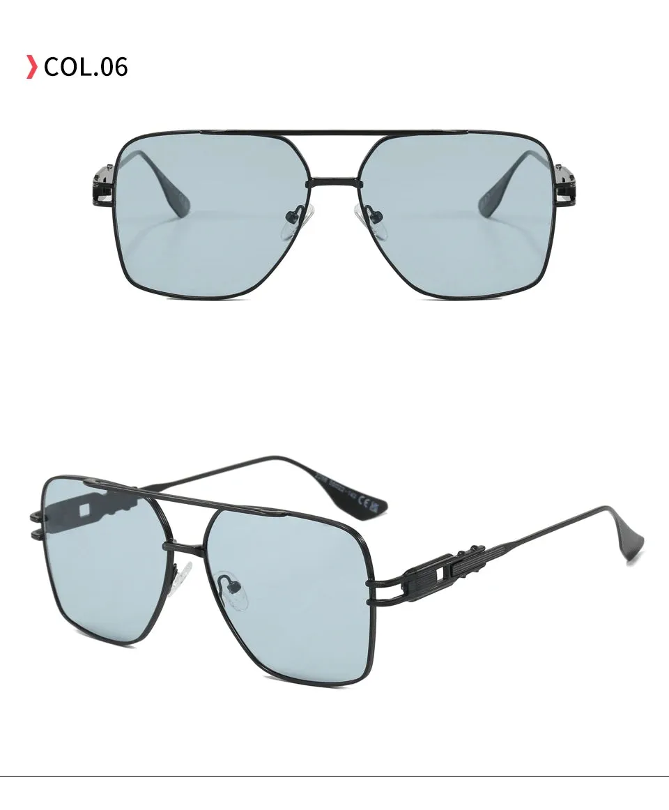 Cyrus Unisex Retro Double Bridge Metal Frame Aviator Sunglasses