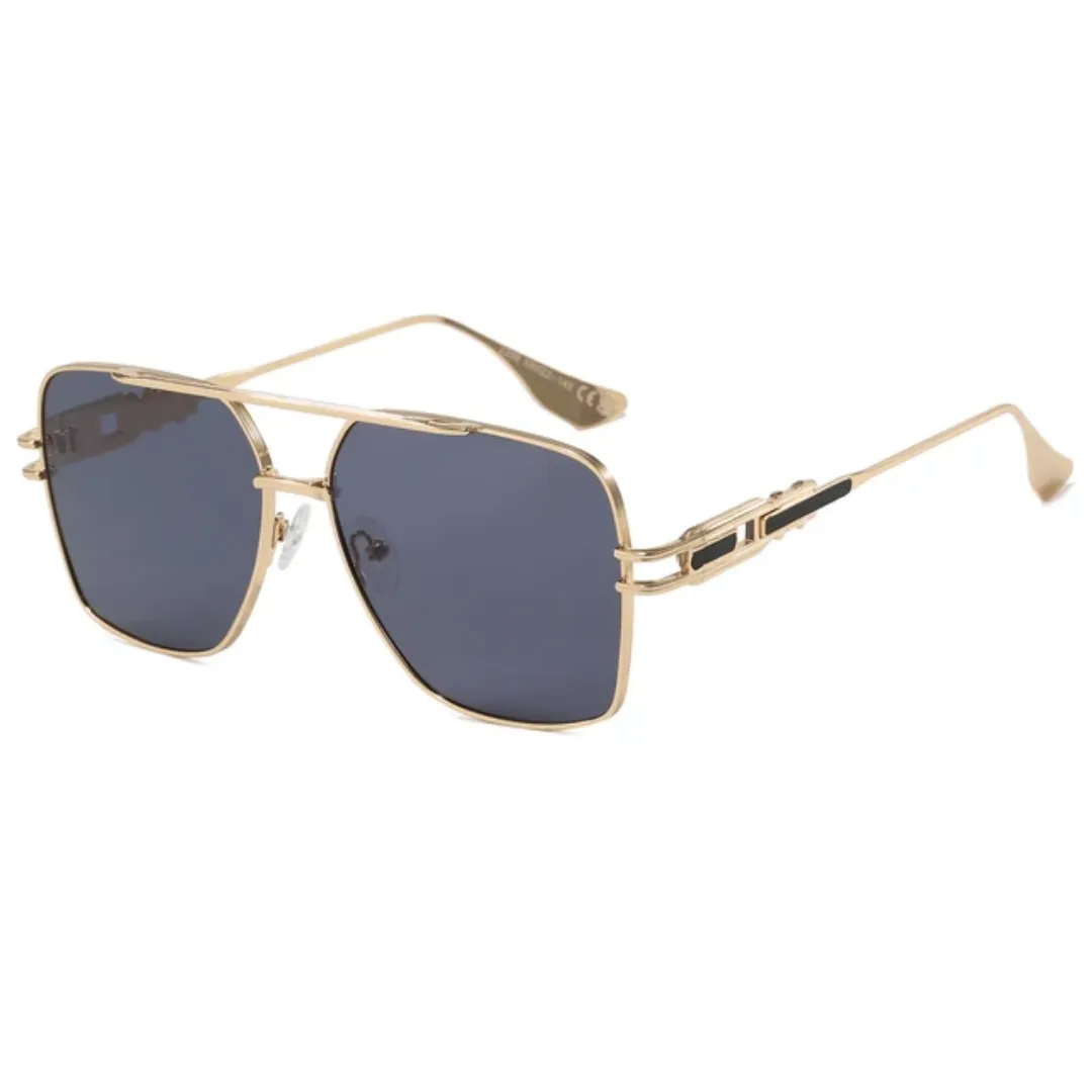 Cyrus Unisex Retro Double Bridge Metal Frame Aviator Sunglasses