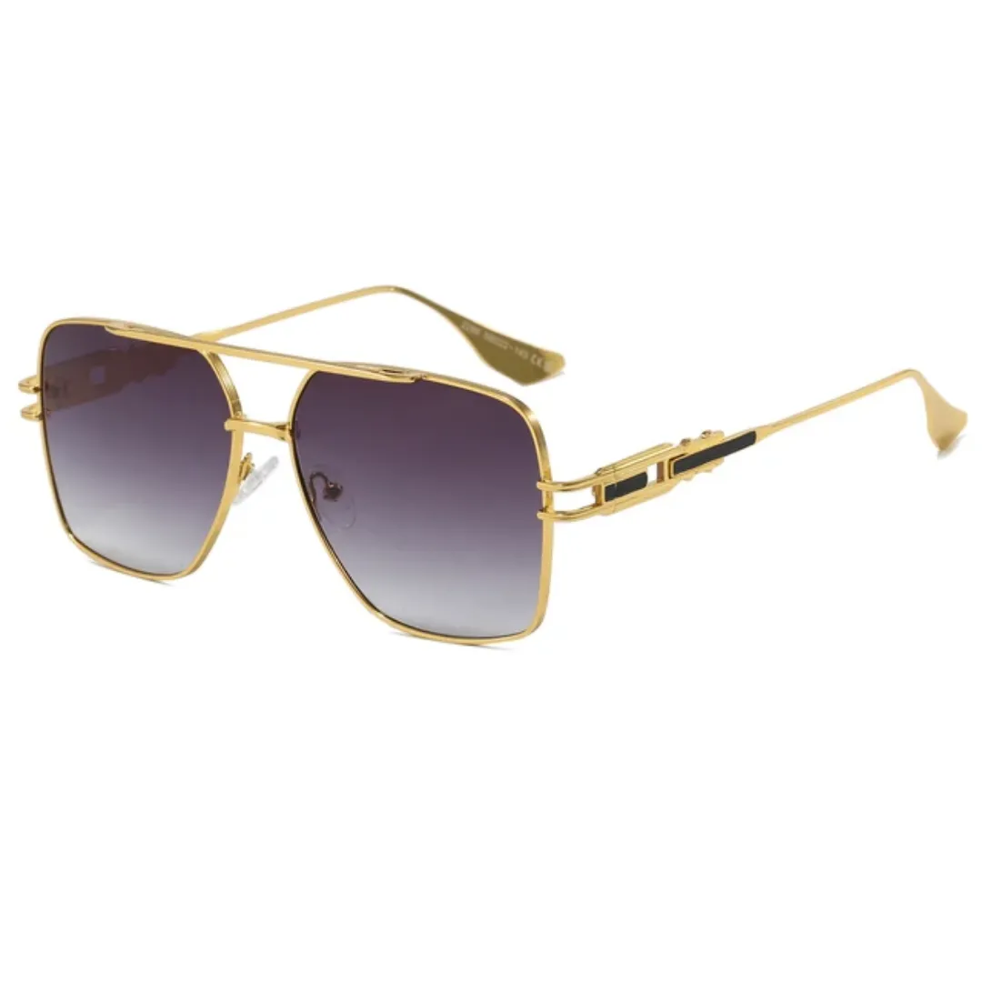 Cyrus Unisex Retro Double Bridge Metal Frame Aviator Sunglasses