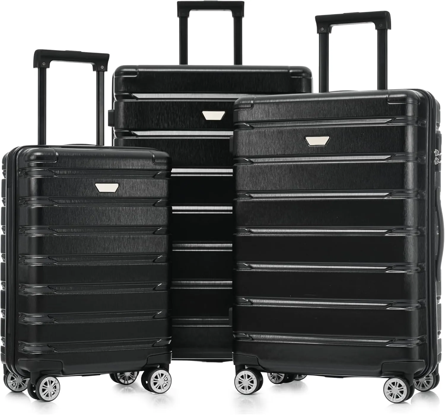 DEINPPA Hardshell Luggage Set 3 Piece, Durable ABS PC Travel Suitcase with Spinner Wheels for Men Women (20/24/28 Inch)