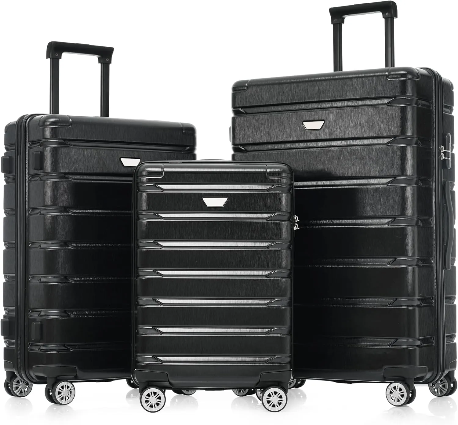 DEINPPA Hardshell Luggage Set 3 Piece, Durable ABS PC Travel Suitcase with Spinner Wheels for Men Women (20/24/28 Inch)