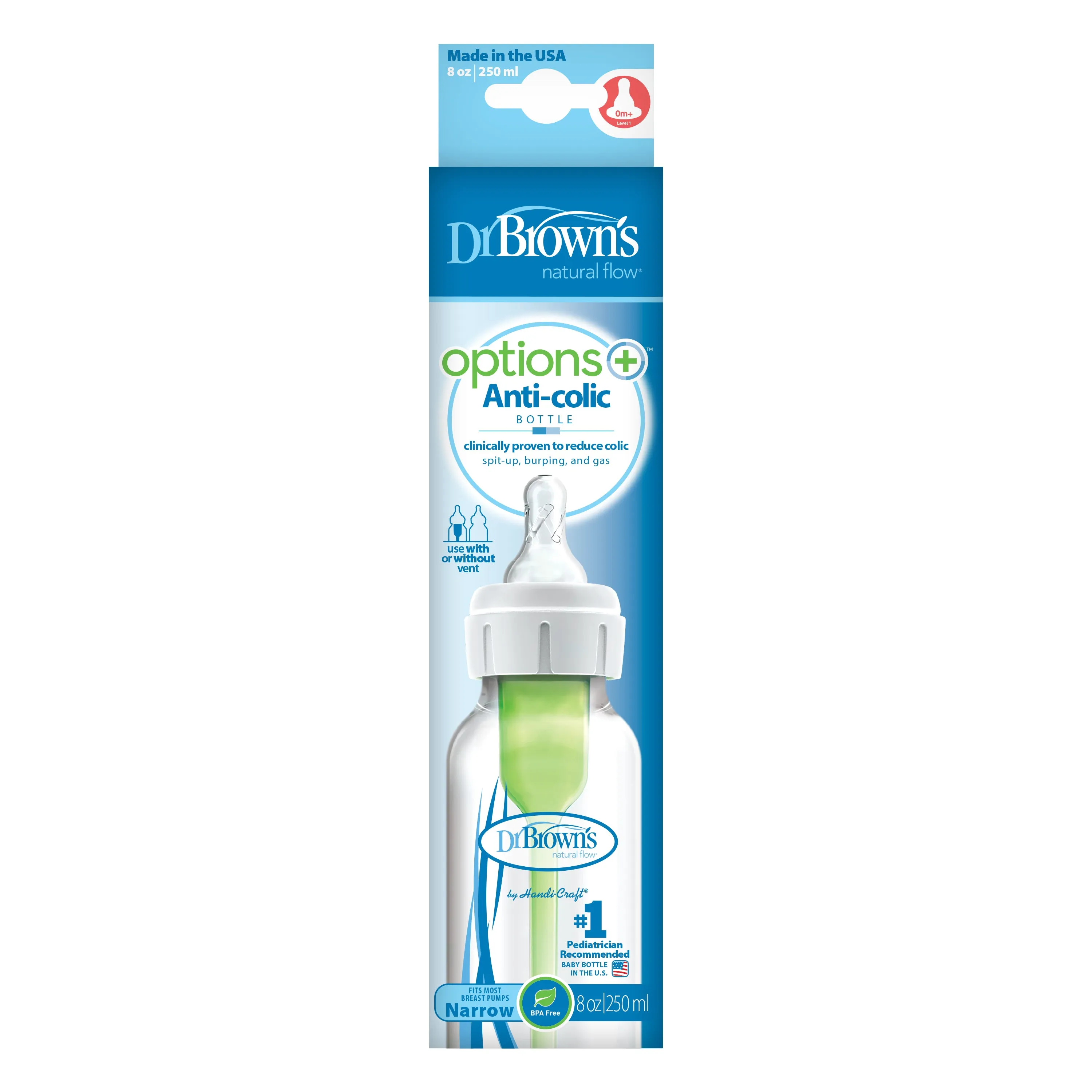 Dr. Brown’s Natural Flow® Options ™ Anti-Colic Baby Bottle - 240 ml