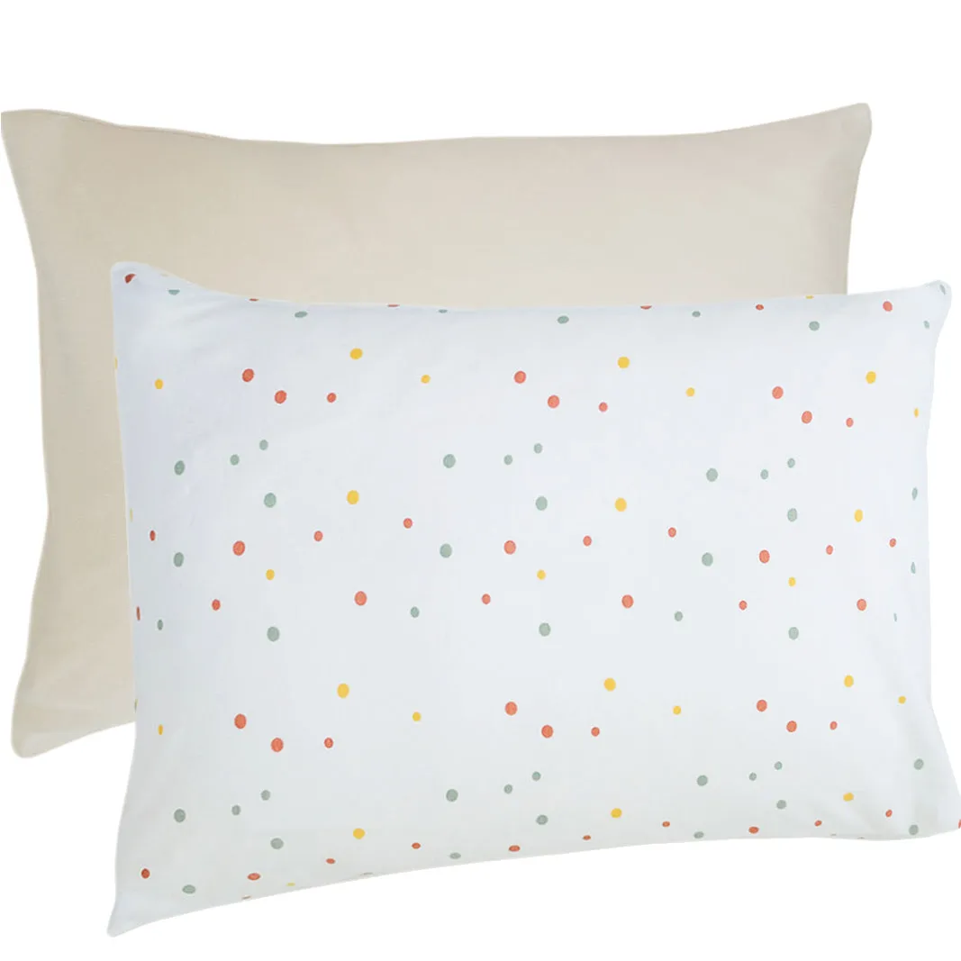 Ecolino® Pillowcases, 100% Organic Cotton, 2 Pack, Oat   Dots