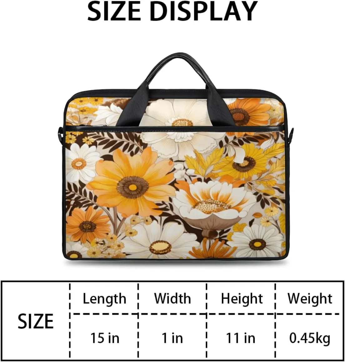 Eiffel Tower Fun Pattern Laptop Shoulder Bag for Tablet Computer Notebook Sleeve Messenger Carrying Case Briefcase Tote