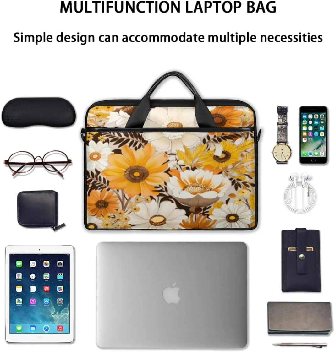 Eiffel Tower Fun Pattern Laptop Shoulder Bag for Tablet Computer Notebook Sleeve Messenger Carrying Case Briefcase Tote