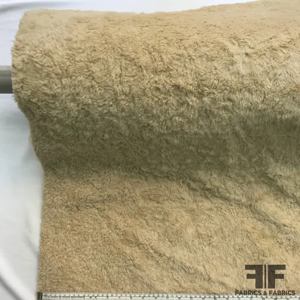 Faux Shaved Lamb Fur - Beige