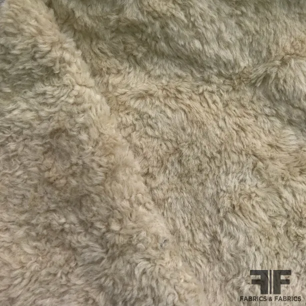 Faux Shaved Lamb Fur - Beige