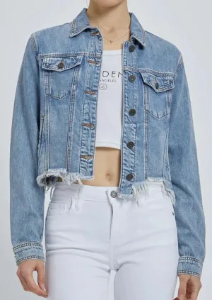 fray denim jacket