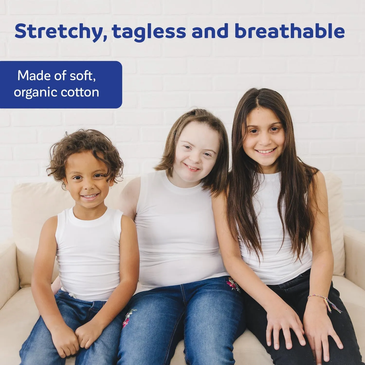 Fun & Function - Hug Tank Top - Sensory Compression Shirt, Undershirt Hugger for Kids - Compression Clothes for Sensory Needs