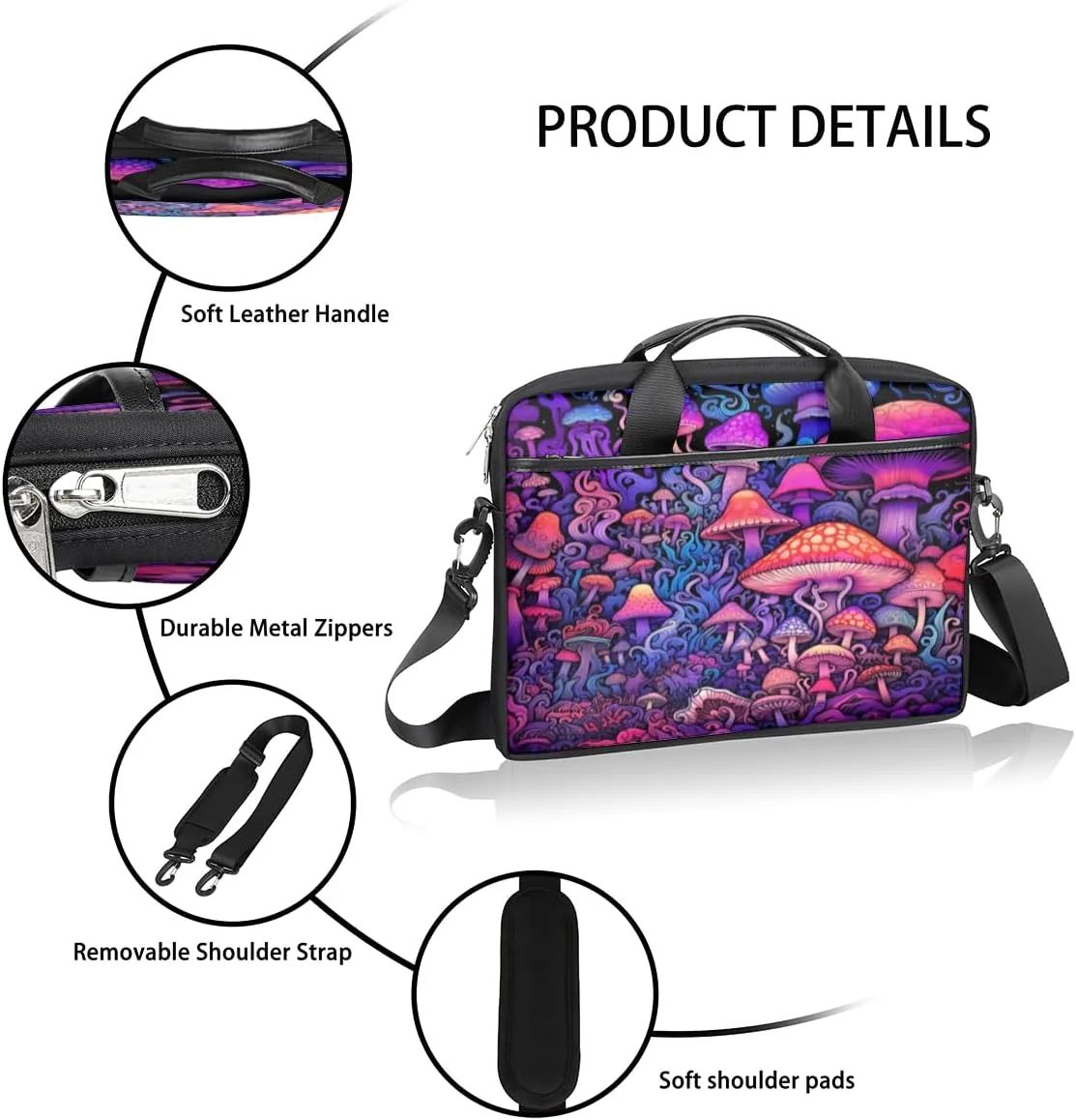 Fun Camouflage Pattern Laptop Shoulder Bag for Tablet Computer Notebook Sleeve Messenger Carrying Case Briefcase Tote