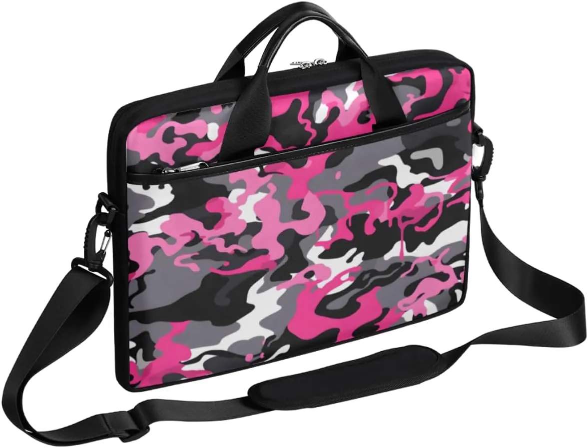Fun Camouflage Pattern Laptop Shoulder Bag for Tablet Computer Notebook Sleeve Messenger Carrying Case Briefcase Tote
