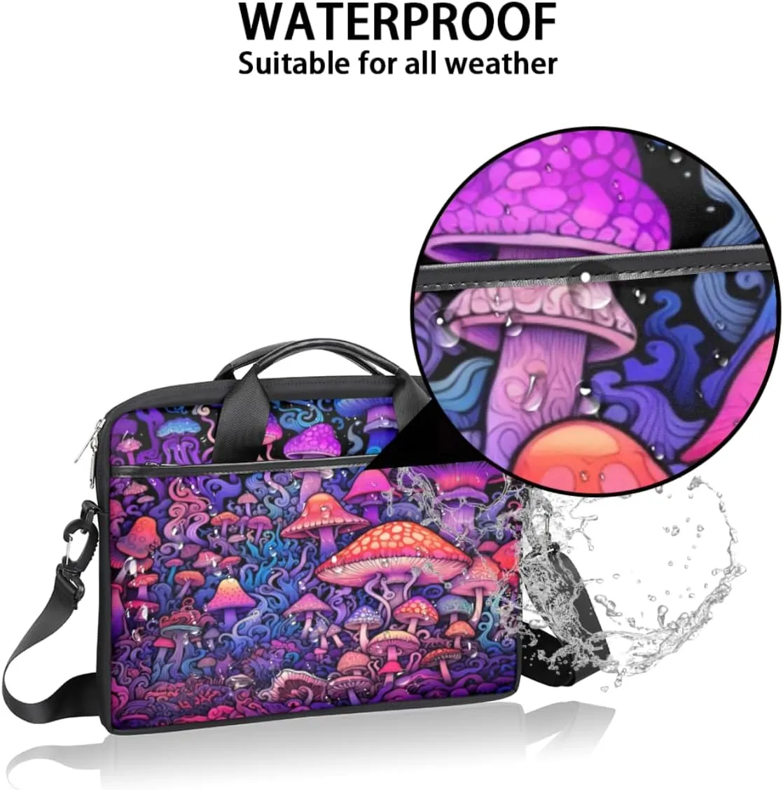 Fun Camouflage Pattern Laptop Shoulder Bag for Tablet Computer Notebook Sleeve Messenger Carrying Case Briefcase Tote