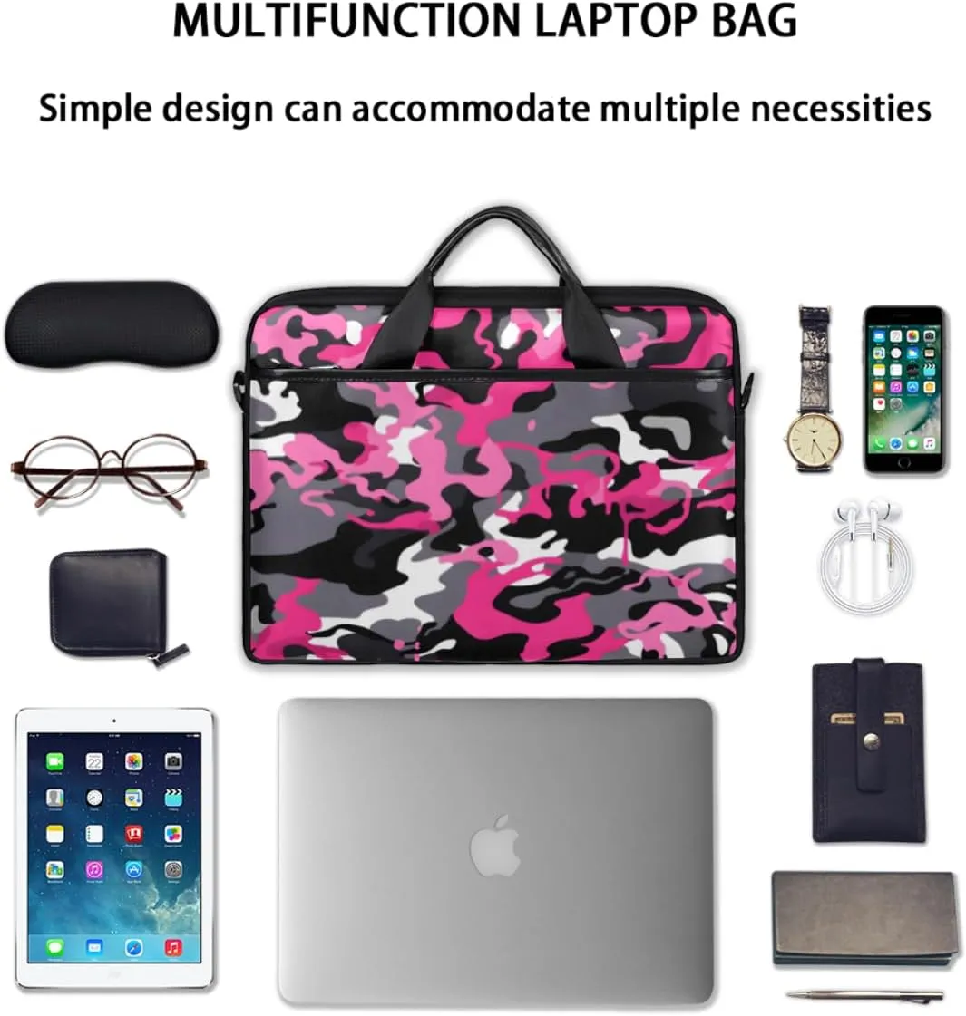 Fun Camouflage Pattern Laptop Shoulder Bag for Tablet Computer Notebook Sleeve Messenger Carrying Case Briefcase Tote