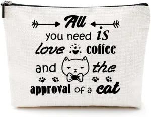 Fun Cat Mom Gifts: Cosmetic Bag with Zipper Pouch for Women - Perfect for Christmas, Birthday or Graduation
