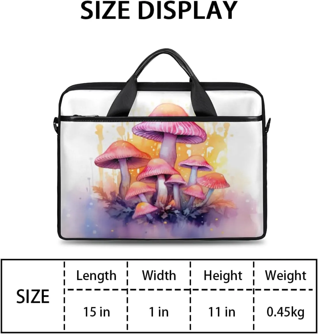 Fun Color Theme Laptop Shoulder Bag for Tablet Computer Notebook Sleeve Messenger Carrying Case Briefcase Tote