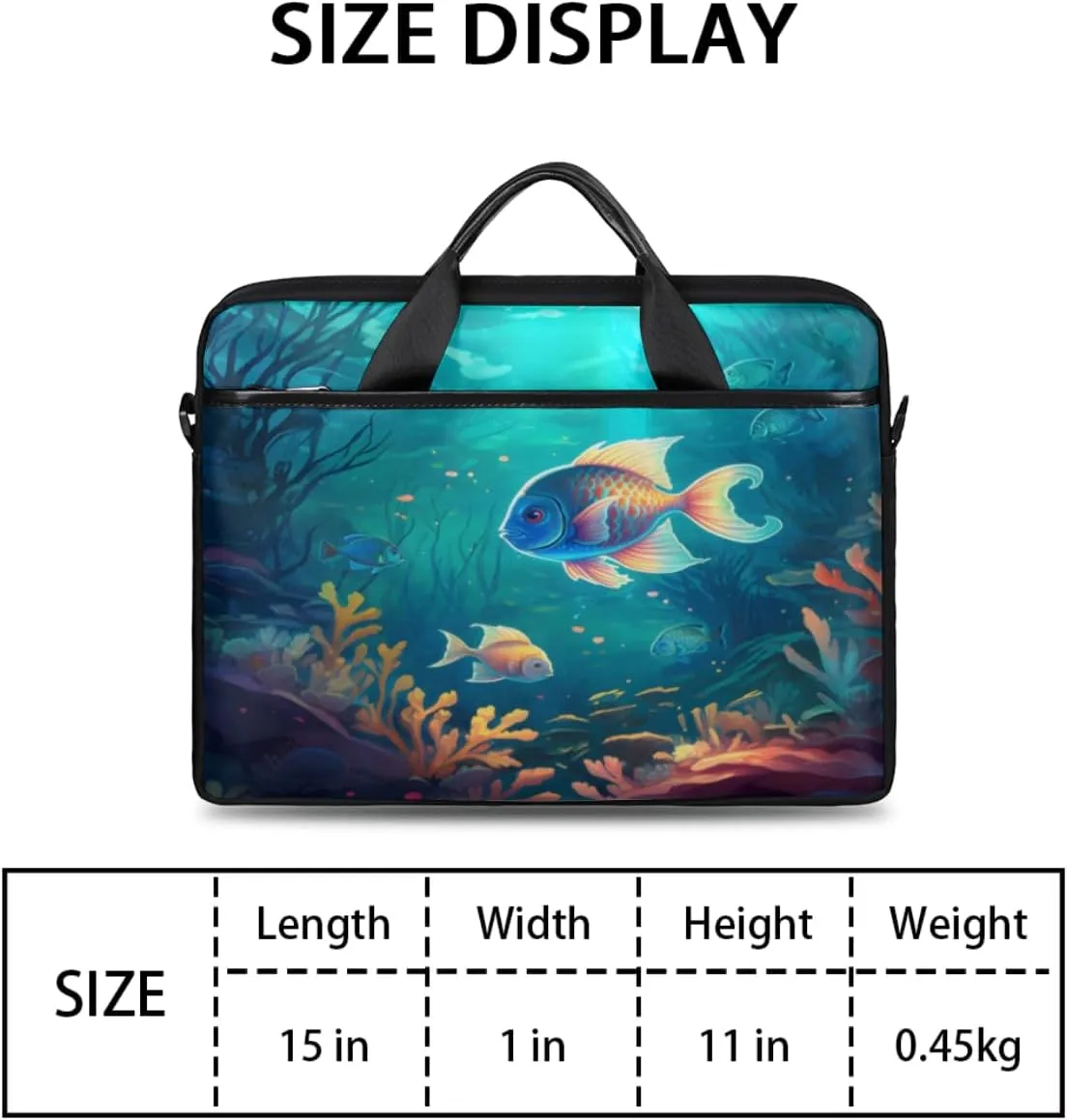 Fun Color Theme Laptop Shoulder Bag for Tablet Computer Notebook Sleeve Messenger Carrying Case Briefcase Tote