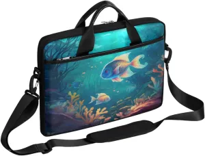 Fun Color Theme Laptop Shoulder Bag for Tablet Computer Notebook Sleeve Messenger Carrying Case Briefcase Tote