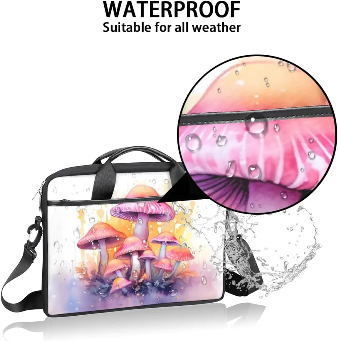 Fun Color Theme Laptop Shoulder Bag for Tablet Computer Notebook Sleeve Messenger Carrying Case Briefcase Tote