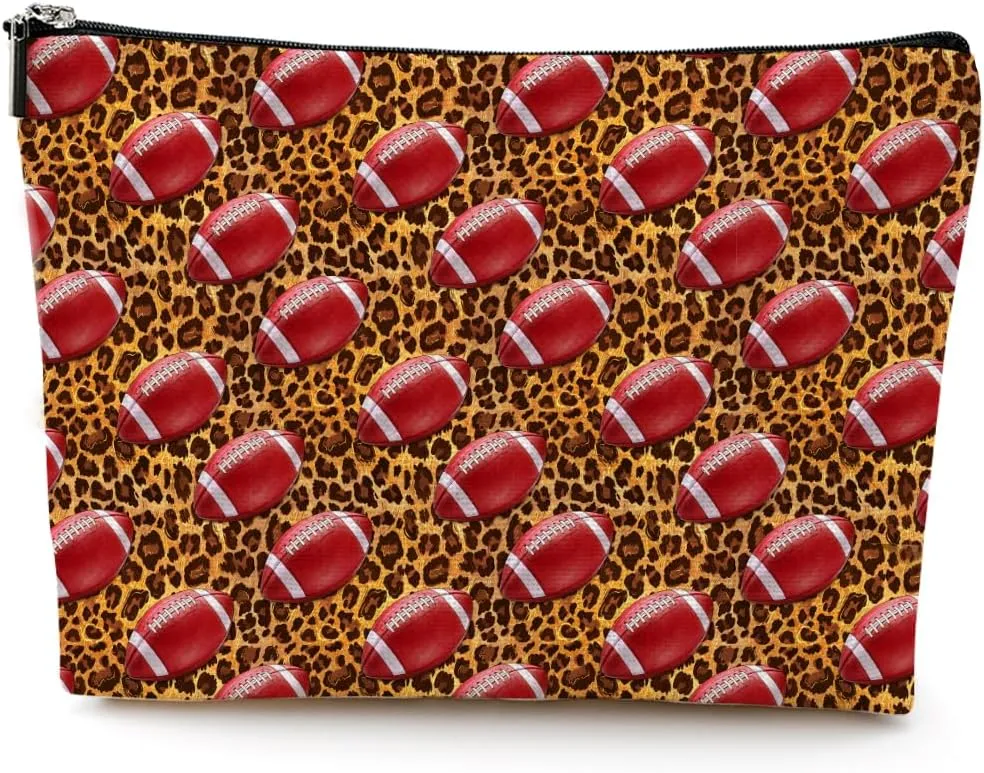 Fun Football Gifts for Teen Girls & Women - Cosmetic Bag, Makeup Bag, Friendship & Graduation Gift for Football Fans