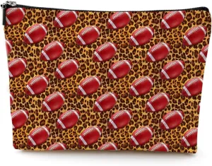 Fun Football Gifts for Teen Girls & Women - Cosmetic Bag, Makeup Bag, Friendship & Graduation Gift for Football Fans