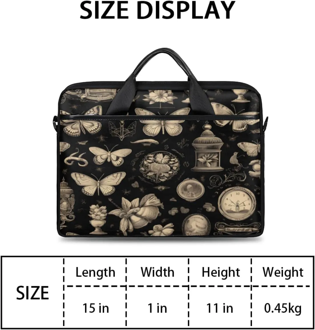 Fun Mushroom Pattern Laptop Shoulder Bag for Tablet Computer Notebook Sleeve Messenger Carrying Case Briefcase Tote