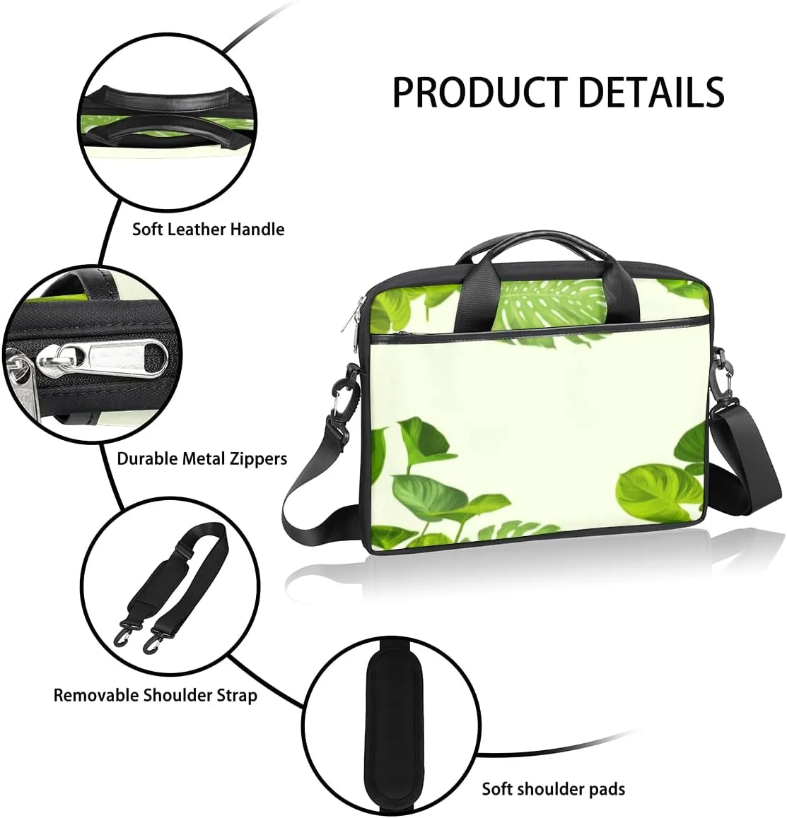 Fun The Food Texture Laptop Shoulder Bag for Tablet Computer Notebook Sleeve Messenger Carrying Case Briefcase Tote