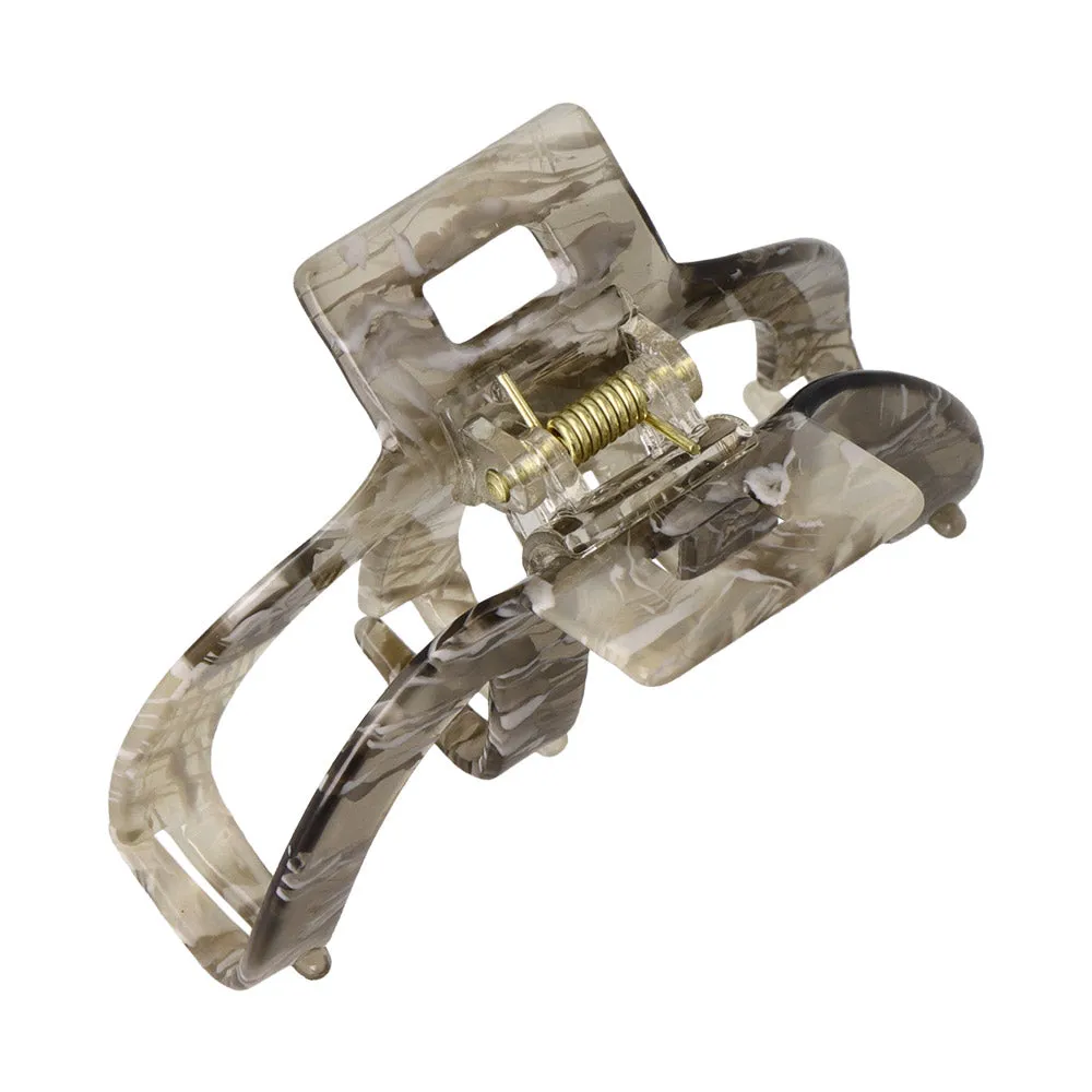 Half Round Marble Claw Clip