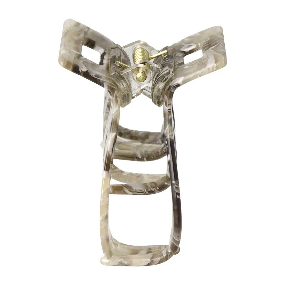 Half Round Marble Claw Clip