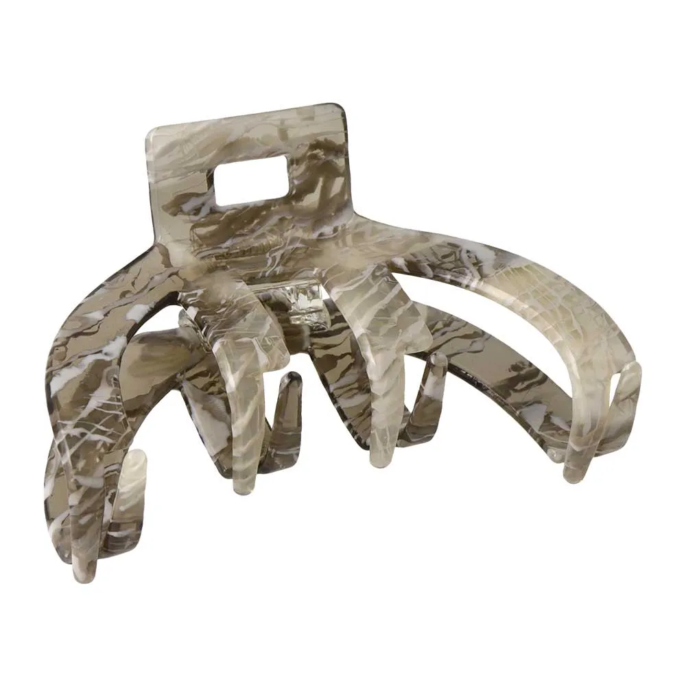 Half Round Marble Claw Clip