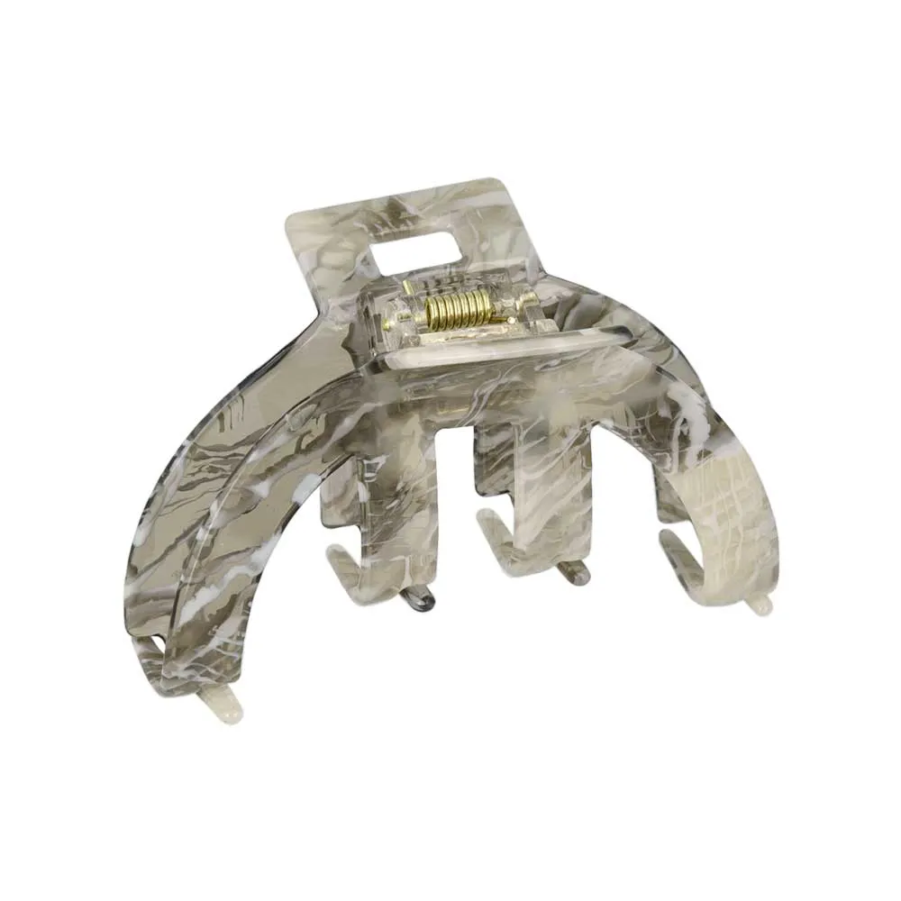 Half Round Marble Claw Clip