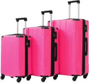 Hardshell Luggage Sets 3 Pcs Spinner Suitcase with TSA Lock