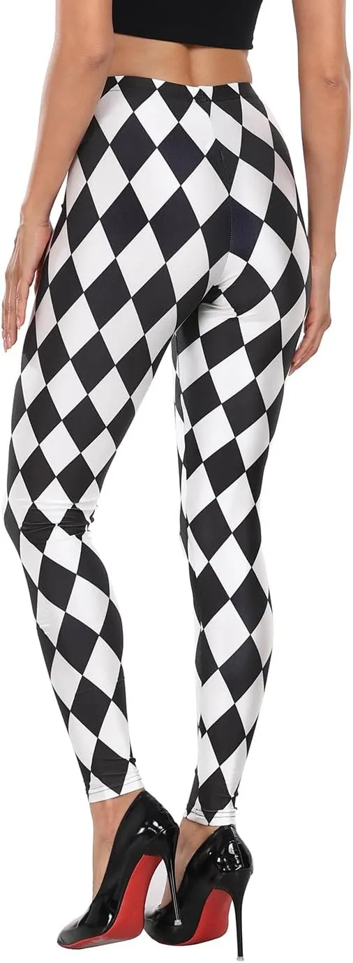 HDE Trendy Design Workout Leggings - Fun Fashion Graphic Printed Cute Patterns