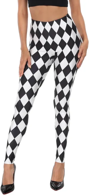 HDE Trendy Design Workout Leggings - Fun Fashion Graphic Printed Cute Patterns