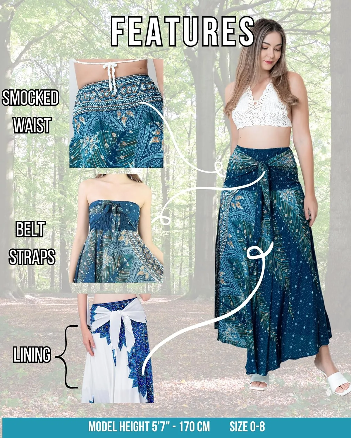 Hippie Skirt Boho Dress Bohemian Gypsy Maxi Long Skirts for Women Summer midi Beach Dress