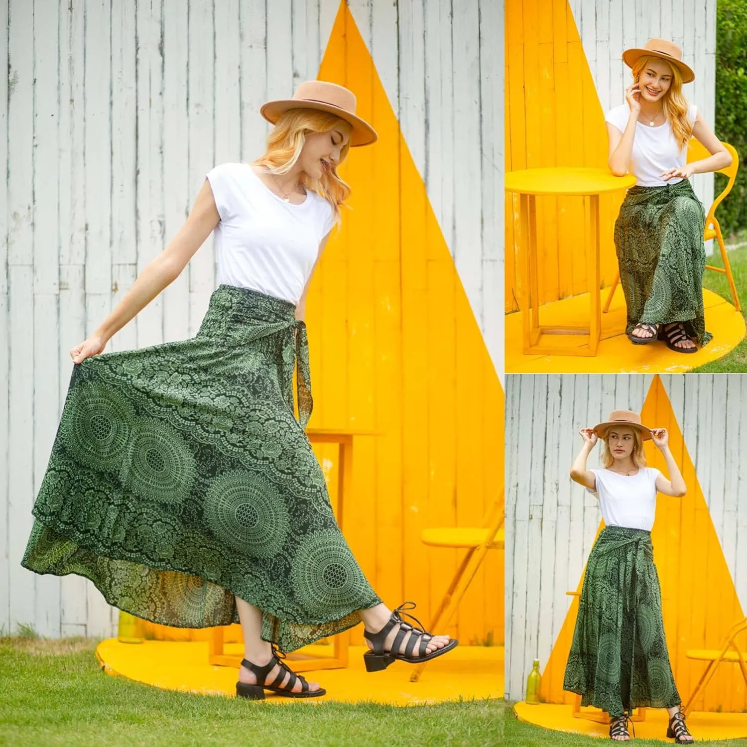 Hippie Skirt Boho Dress Bohemian Gypsy Maxi Long Skirts for Women Summer midi Beach Dress