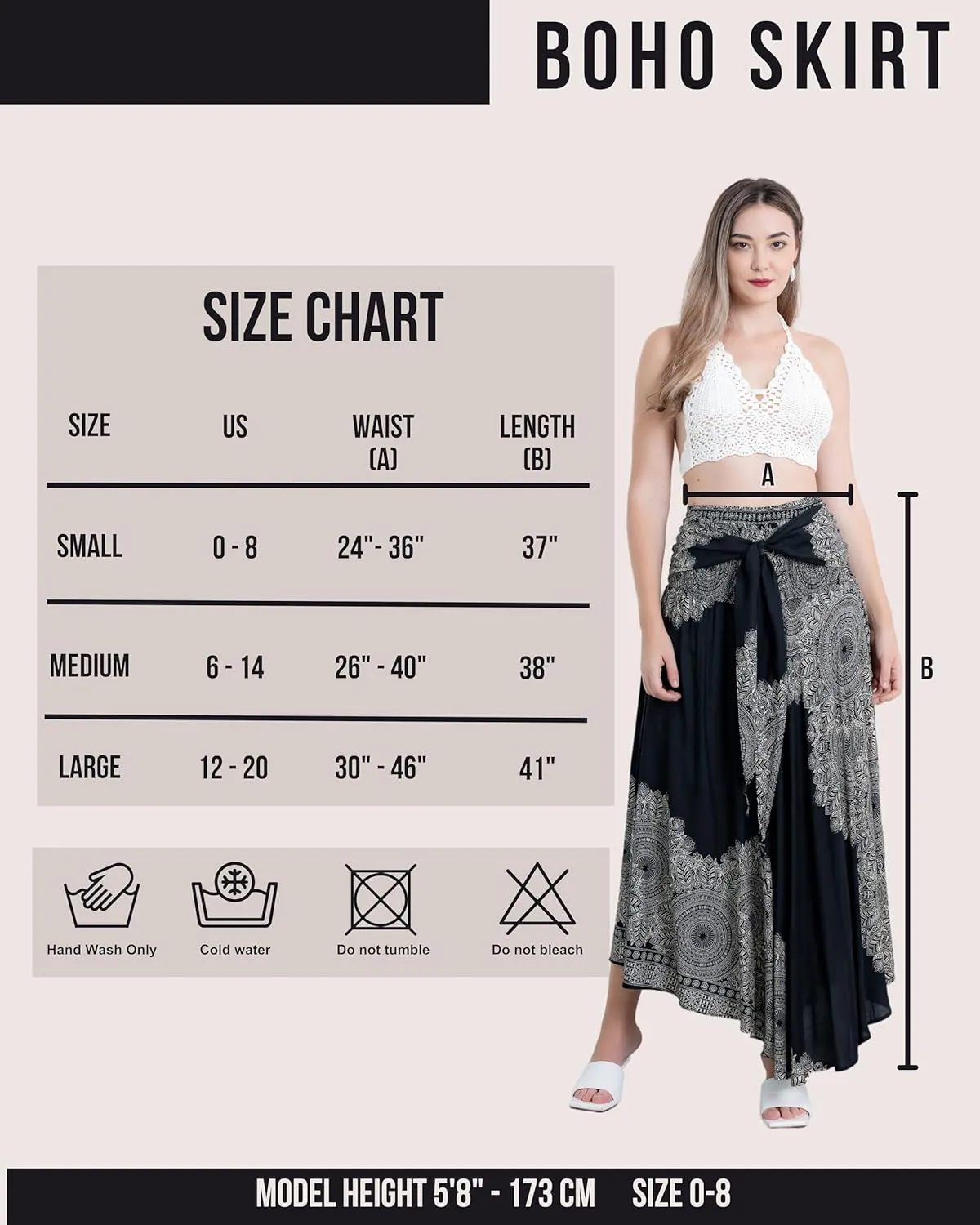 Hippie Skirt Boho Dress Bohemian Gypsy Maxi Long Skirts for Women Summer midi Beach Dress