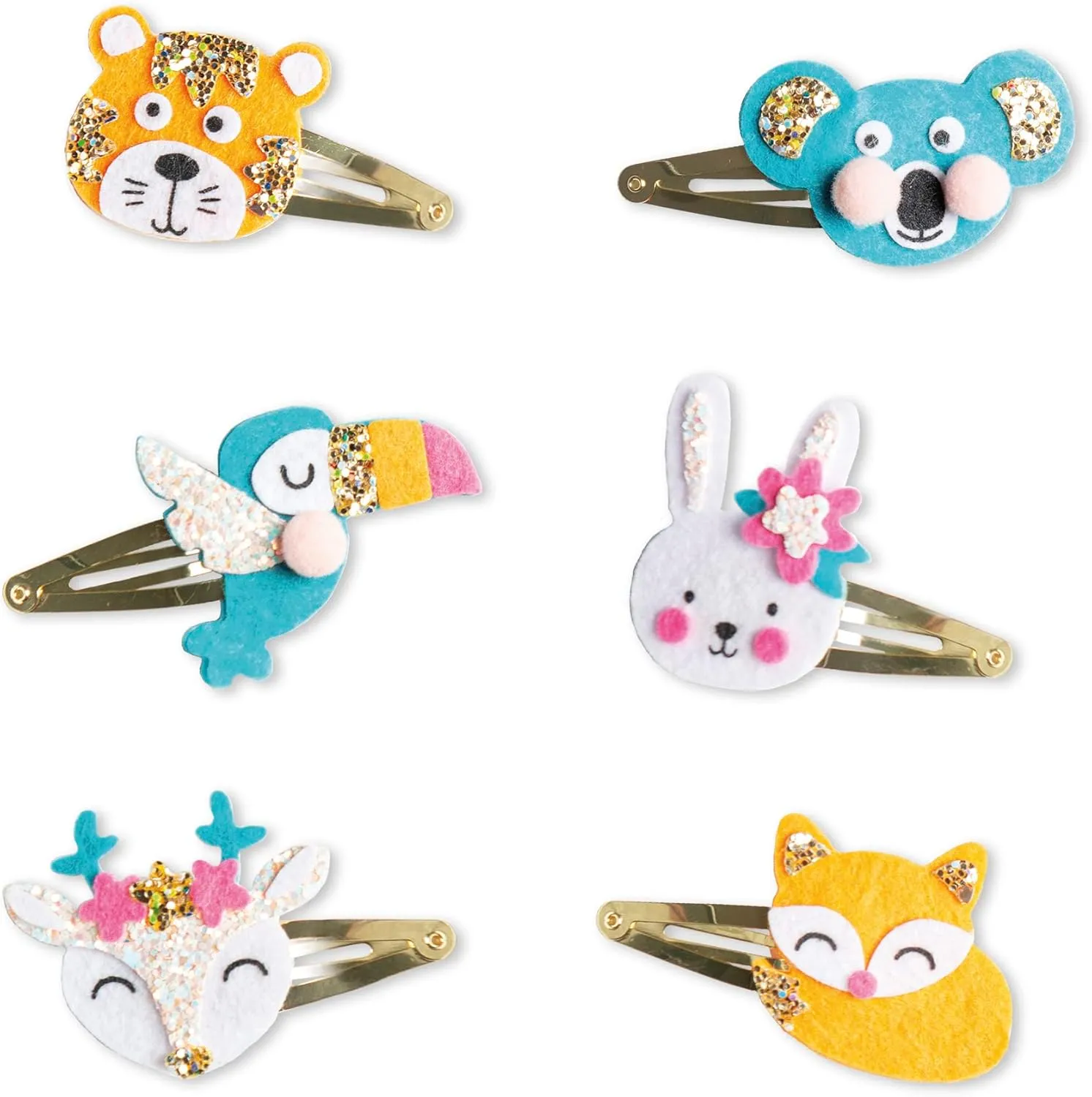 Janod Glittery Animal Hair Clips to Make