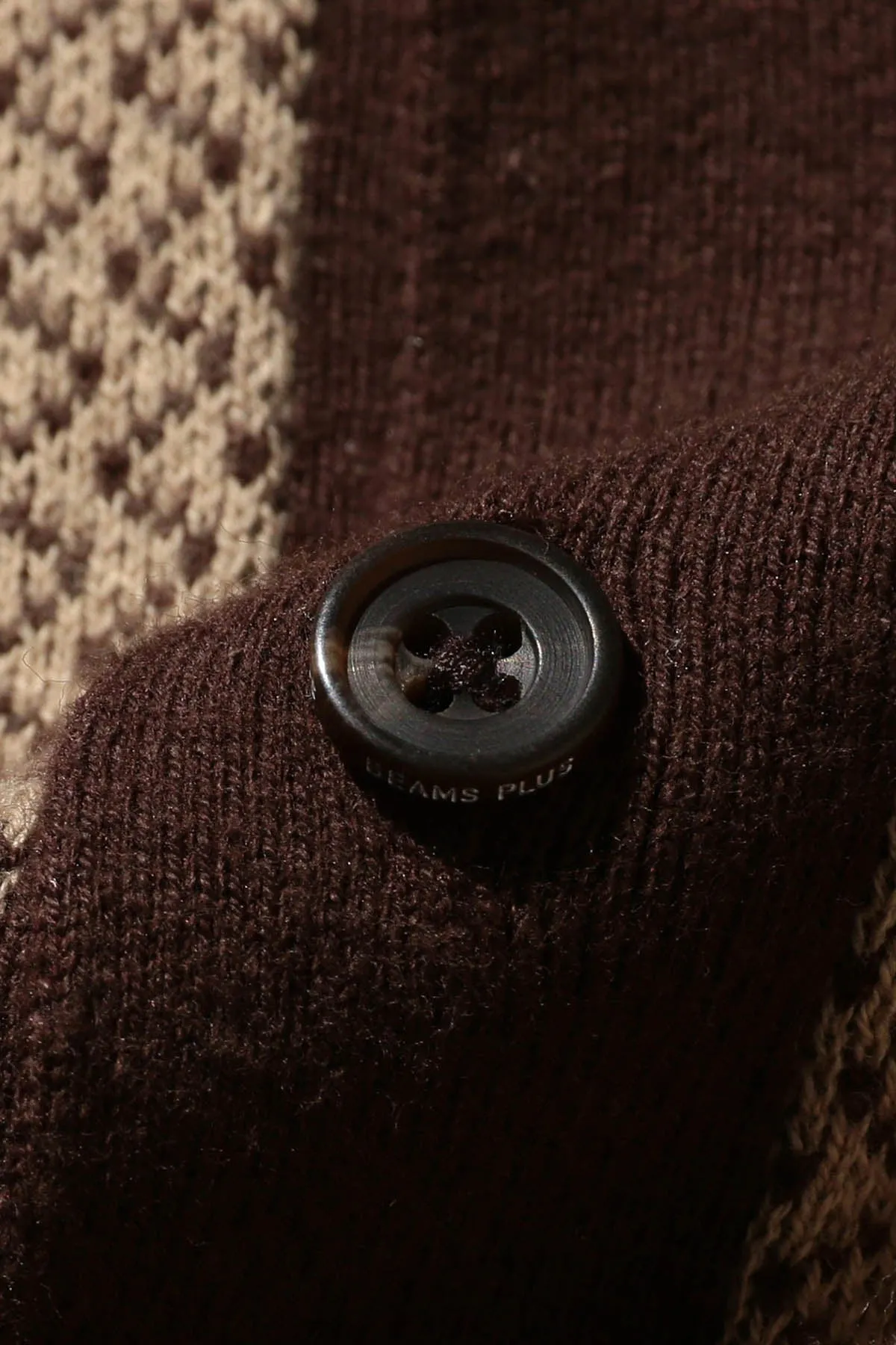 Knit Polo 2Tone Jacquard - Brown