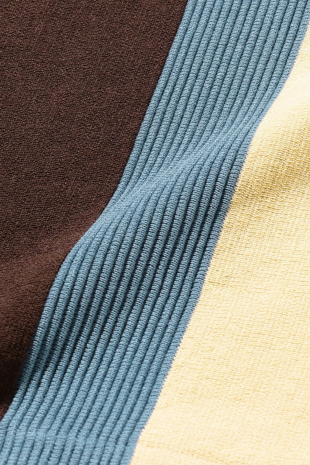 Knit Polo Stripe - Brown