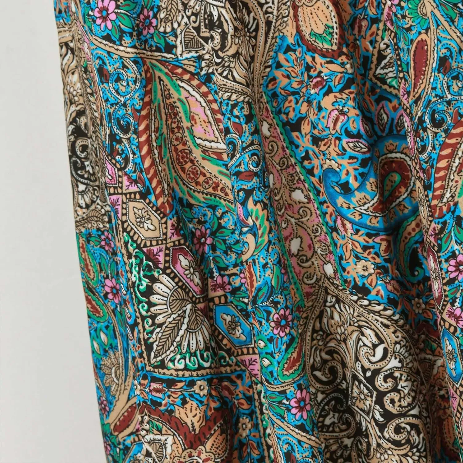 Ladies Boho Maxi Skirts Summer Beach Flowy Tiered High Waist A-Line Skirt Vintage Bohemian Mexico Vacation Outfits for Women