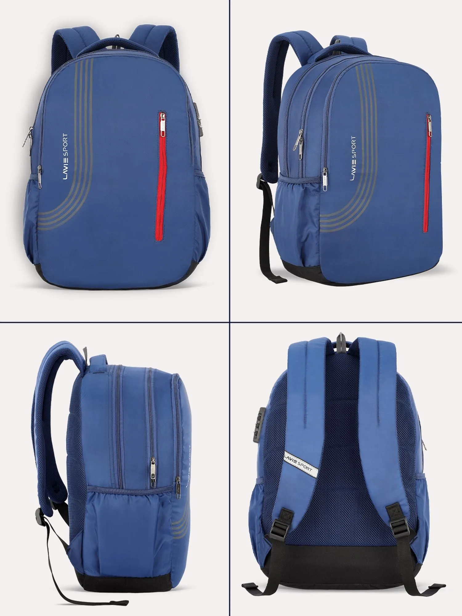 Lavie Sport Golf 36L Anti-theft Laptop Backpack For Men & Women | Laptop Bag For Boys & Girls Navy