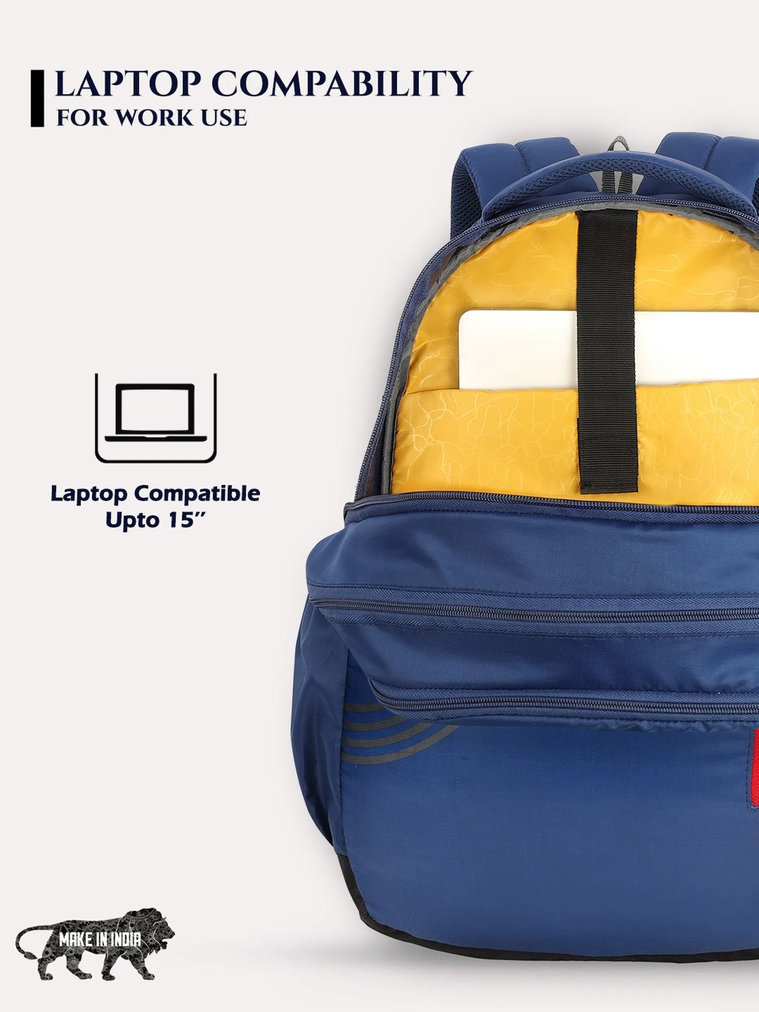 Lavie Sport Golf 36L Anti-theft Laptop Backpack For Men & Women | Laptop Bag For Boys & Girls Navy