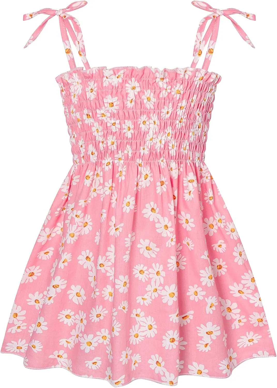 Little Girls Summer Floral Bohemian Dresses Toddler Flower Strap Beach Sundress
