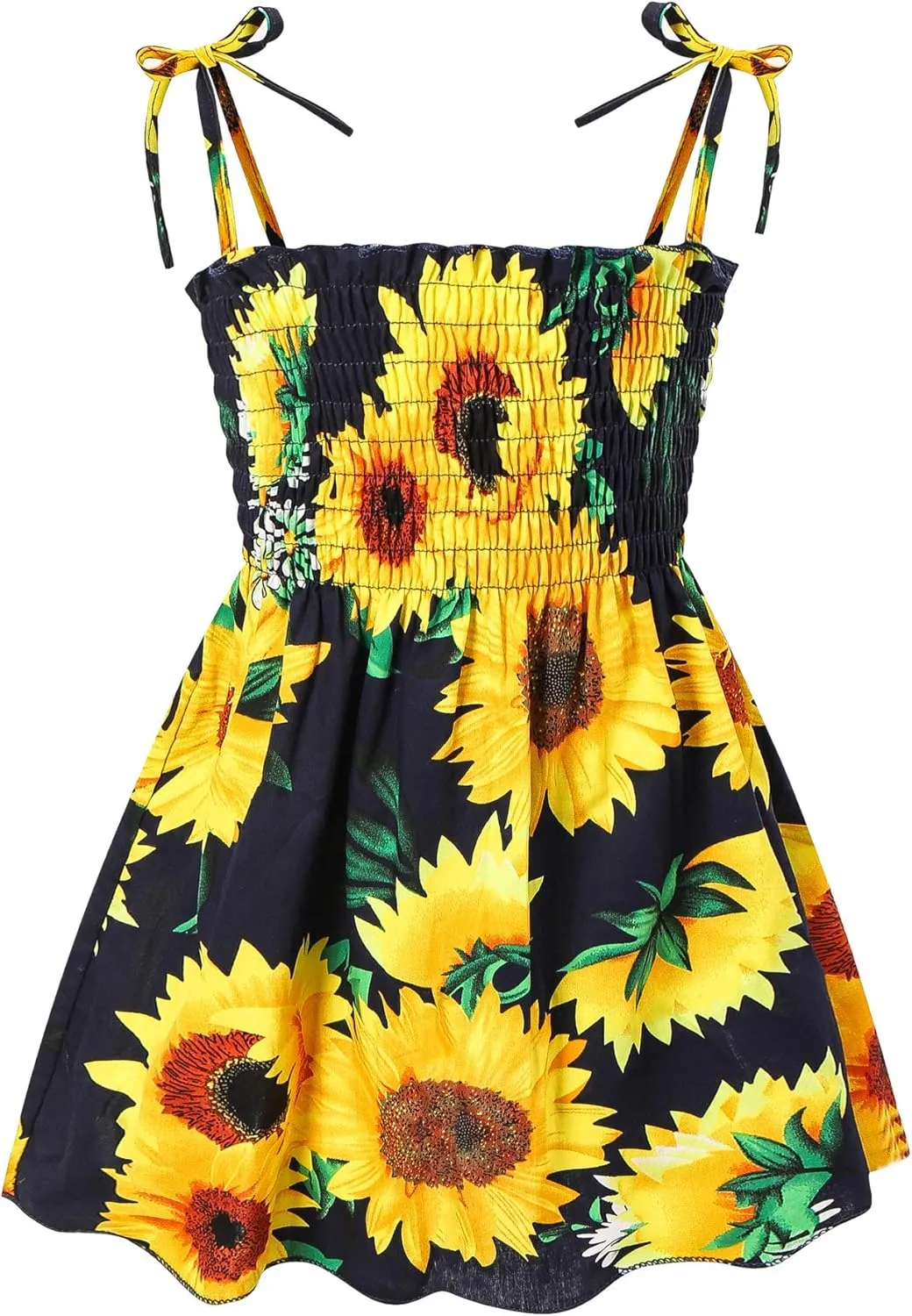 Little Girls Summer Floral Bohemian Dresses Toddler Flower Strap Beach Sundress