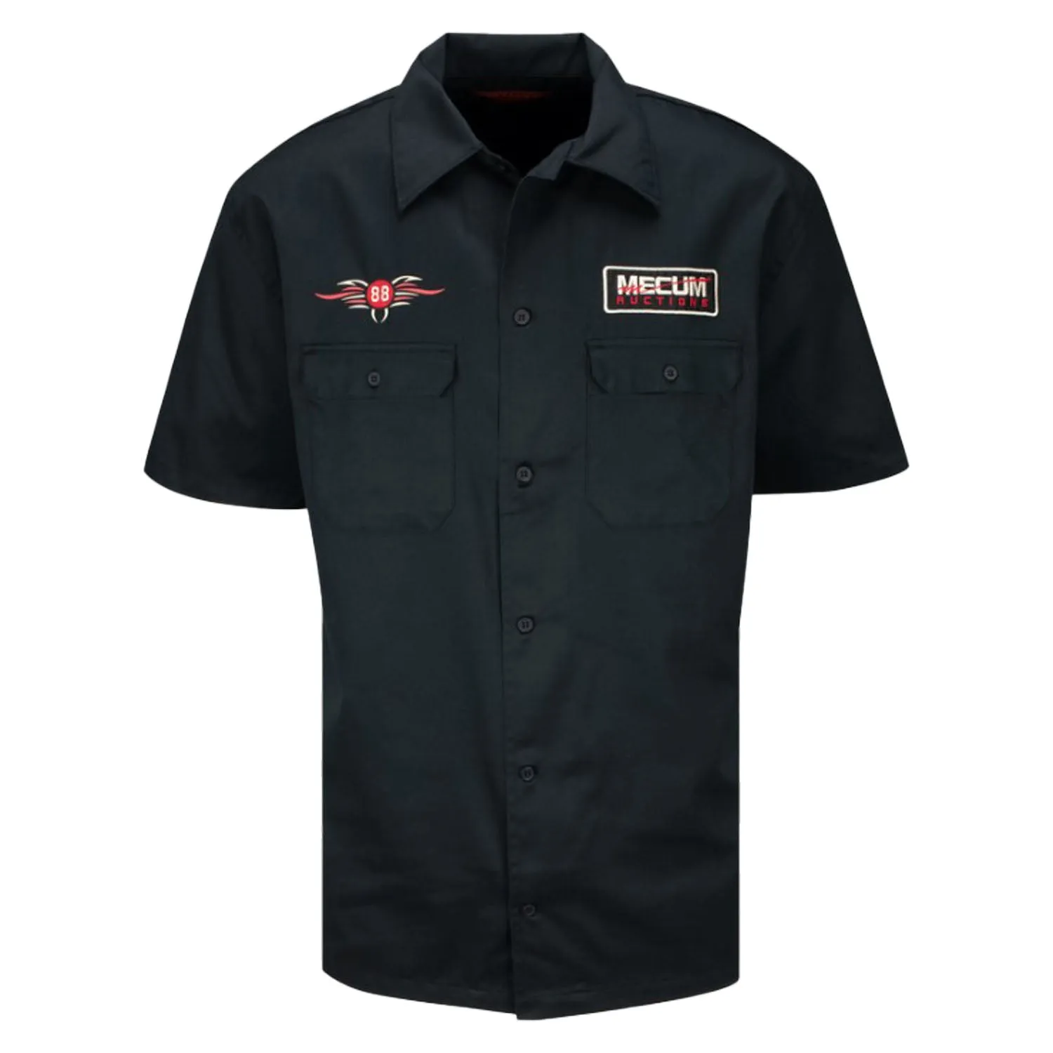 Mecum Auctions Black 1988 Throwback Button Down T-Shirt