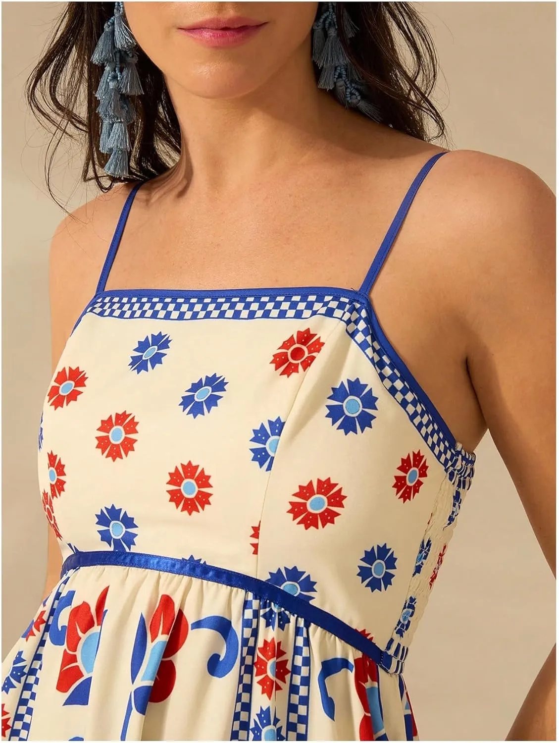 Melliflo Boho Summer Maxi Dress for Women 2025 Spaghetti Strap Floral Swing Beach Cami Sundress Holiday Party Long Dress