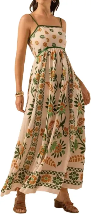 Melliflo Boho Summer Maxi Dress for Women 2025 Spaghetti Strap Floral Swing Beach Cami Sundress Holiday Party Long Dress