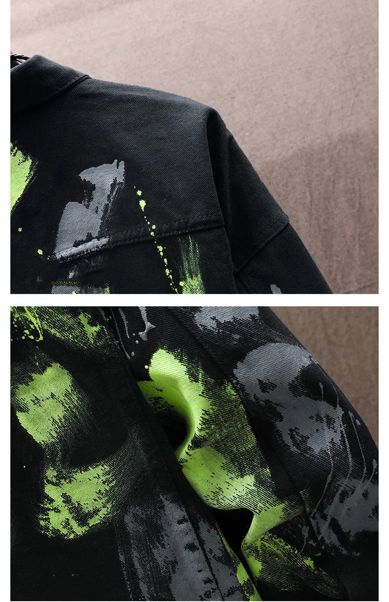 Men's Fashion Casual Long Sleeve Loose Denim Jacket